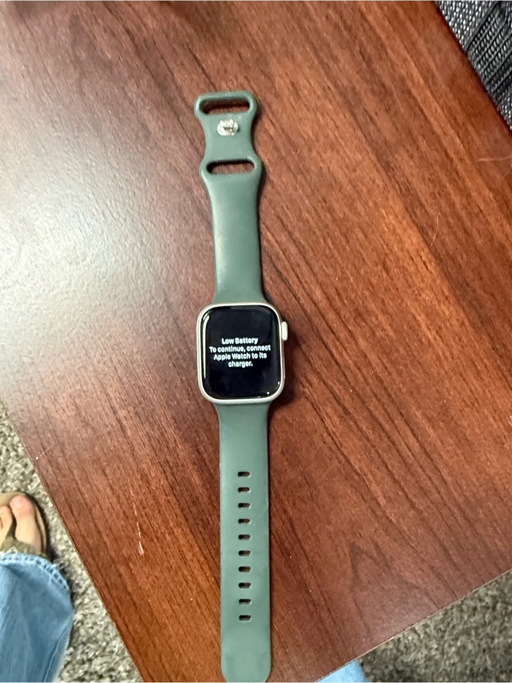 Apple Watch with Olive Green Sport Band - Smartwatch